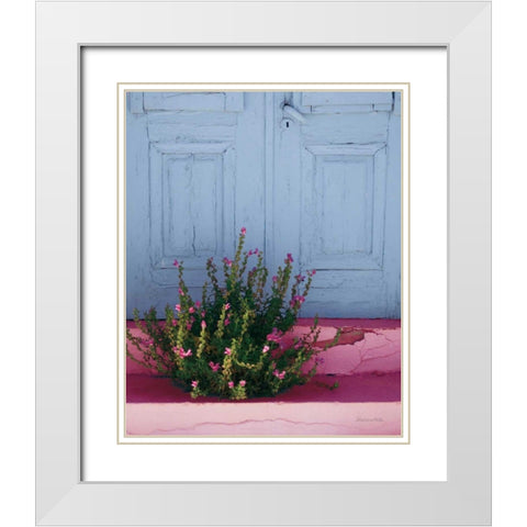 Santorini I Spring Crop White Modern Wood Framed Art Print with Double Matting by Miller, Sara Zieve