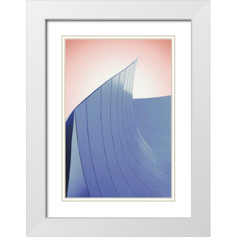 Skyscraper II Spring White Modern Wood Framed Art Print with Double Matting by Aledanda