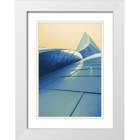 Skyscraper VII Spring White Modern Wood Framed Art Print with Double Matting by Aledanda