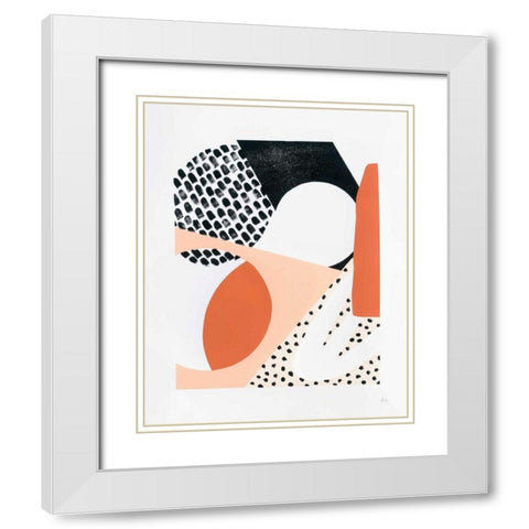 Luminous Tumble I White Modern Wood Framed Art Print with Double Matting by Marshall, Laura