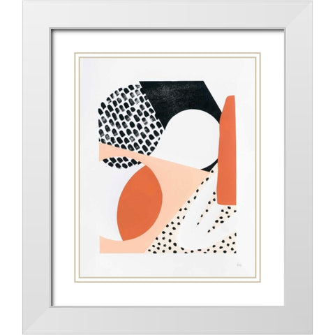 Luminous Tumble I White Modern Wood Framed Art Print with Double Matting by Marshall, Laura