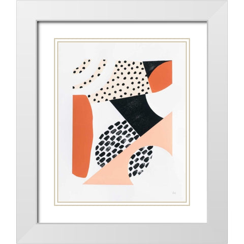 Luminous Tumble II White Modern Wood Framed Art Print with Double Matting by Marshall, Laura