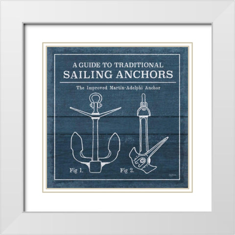 Vintage Sailing Knots XII White Modern Wood Framed Art Print with Double Matting by Urban, Mary