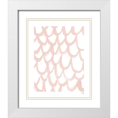 Scallop II White Modern Wood Framed Art Print with Double Matting by Hershey, Moira