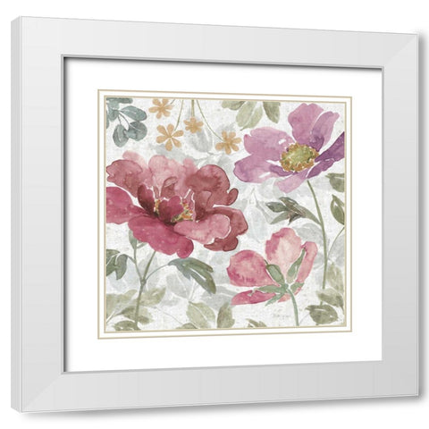 Springtime Bloom II Dark White Modern Wood Framed Art Print with Double Matting by Grove, Beth