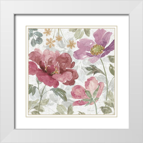 Springtime Bloom II Dark White Modern Wood Framed Art Print with Double Matting by Grove, Beth