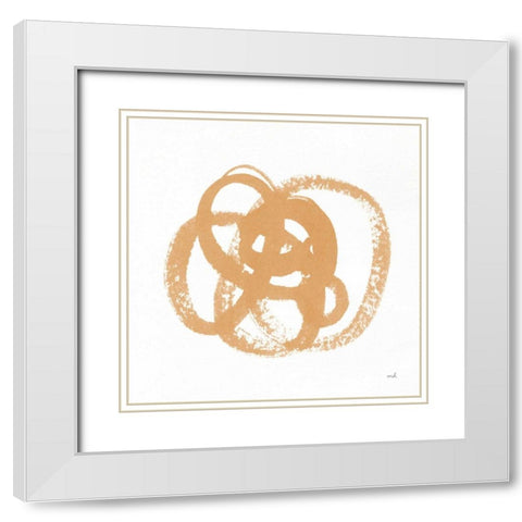 Scribbly Spring I White Modern Wood Framed Art Print with Double Matting by Hershey, Moira