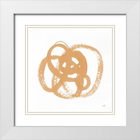 Scribbly Spring I White Modern Wood Framed Art Print with Double Matting by Hershey, Moira