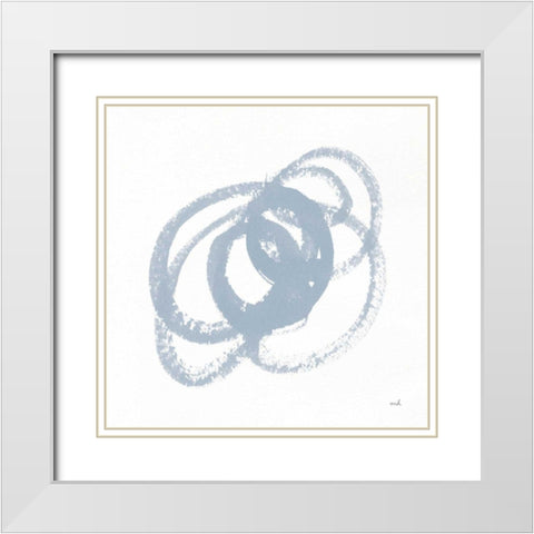 Scribbly Spring IV White Modern Wood Framed Art Print with Double Matting by Hershey, Moira