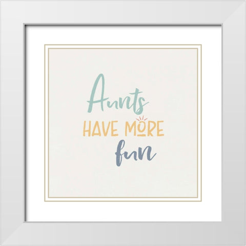 Aunt Inspiration II Color White Modern Wood Framed Art Print with Double Matting by Wild Apple Portfolio