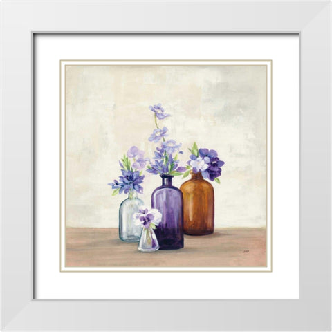 Windowsill Garden I White Modern Wood Framed Art Print with Double Matting by Purinton, Julia