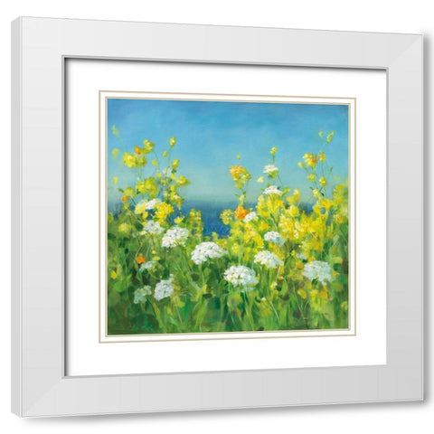 Golden Hour White Modern Wood Framed Art Print with Double Matting by Nai, Danhui