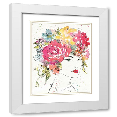 Floral Figures I White Modern Wood Framed Art Print with Double Matting by Tavoletti, Anne