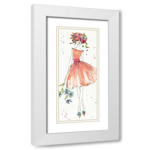 Floral Figures VIII White Modern Wood Framed Art Print with Double Matting by Tavoletti, Anne