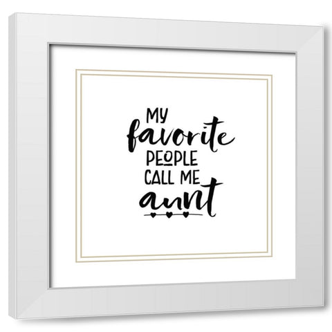Aunt Inspiration IV White Modern Wood Framed Art Print with Double Matting by Wild Apple Portfolio