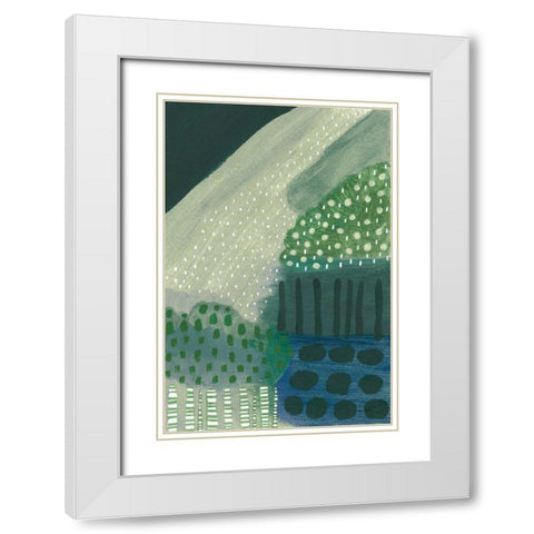 Salt Shrub III Green White Modern Wood Framed Art Print with Double Matting by Mack, Lynn