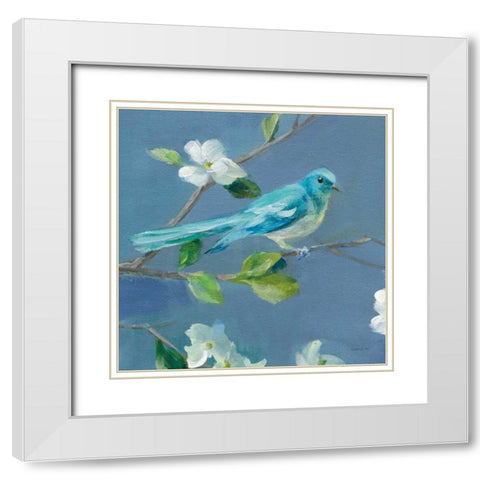 Spring in the Neighborhood IV White Modern Wood Framed Art Print with Double Matting by Nai, Danhui