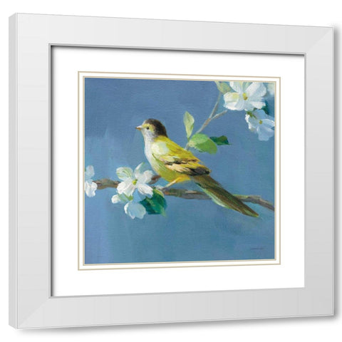 Spring in the Neighborhood V White Modern Wood Framed Art Print with Double Matting by Nai, Danhui