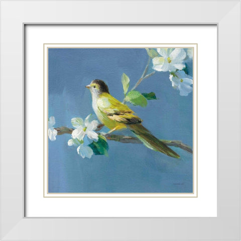 Spring in the Neighborhood V White Modern Wood Framed Art Print with Double Matting by Nai, Danhui