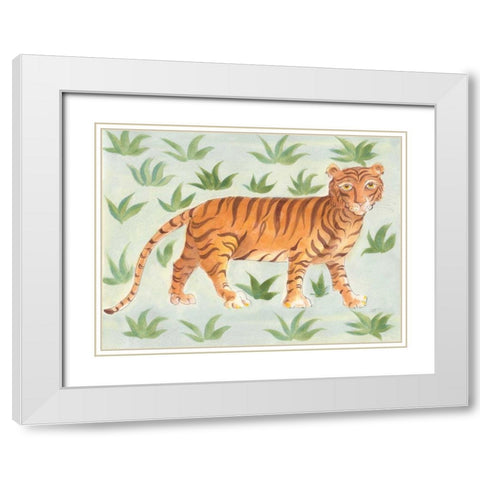 Big Cats V White Modern Wood Framed Art Print with Double Matting by Thomas, Miranda