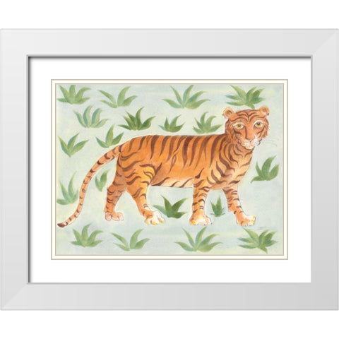 Big Cats V White Modern Wood Framed Art Print with Double Matting by Thomas, Miranda
