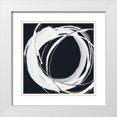 Gilded Enso I BW White Modern Wood Framed Art Print with Double Matting by Paschke, Chris