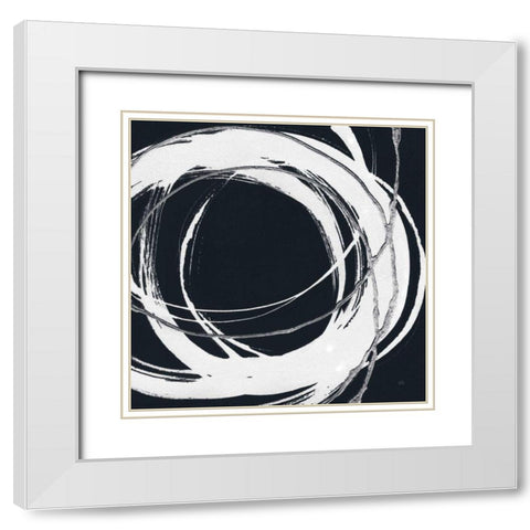 Gilded Enso II BW White Modern Wood Framed Art Print with Double Matting by Paschke, Chris