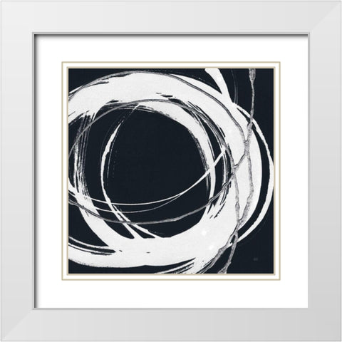 Gilded Enso II BW White Modern Wood Framed Art Print with Double Matting by Paschke, Chris