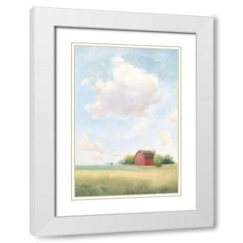 Pleasant Pastures White Modern Wood Framed Art Print with Double Matting by Wiens, James