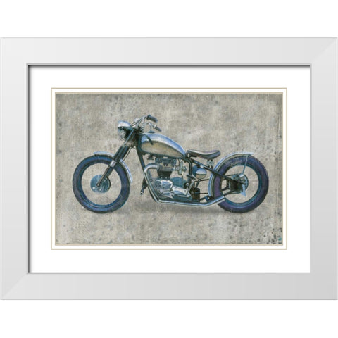 Lets Roll II Grunge White Modern Wood Framed Art Print with Double Matting by Wiens, James