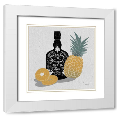 Fruity Spirits Rum White Modern Wood Framed Art Print with Double Matting by Thorns, Becky