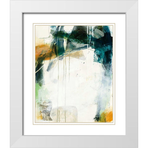 Turbulence I White Modern Wood Framed Art Print with Double Matting by Davies, Jane