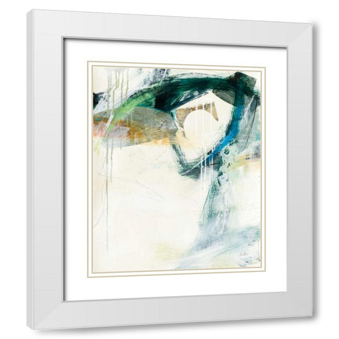 Turbulence III White Modern Wood Framed Art Print with Double Matting by Davies, Jane