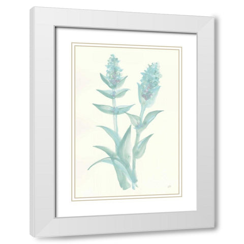 Lambs Ear Sage II White Modern Wood Framed Art Print with Double Matting by Paschke, Chris