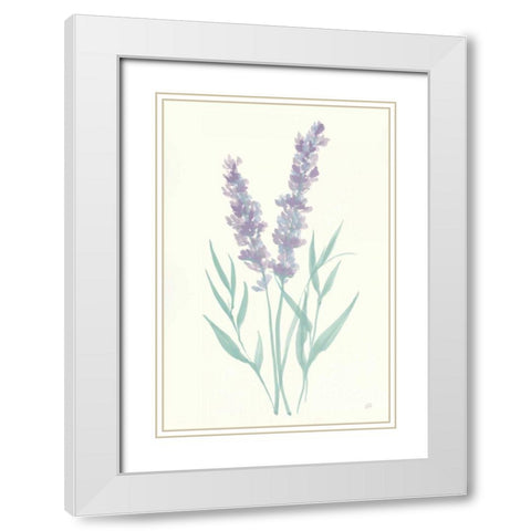 Lavender I White Modern Wood Framed Art Print with Double Matting by Paschke, Chris