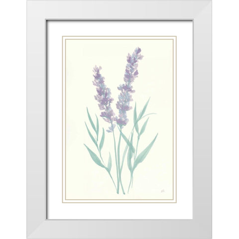Lavender I White Modern Wood Framed Art Print with Double Matting by Paschke, Chris