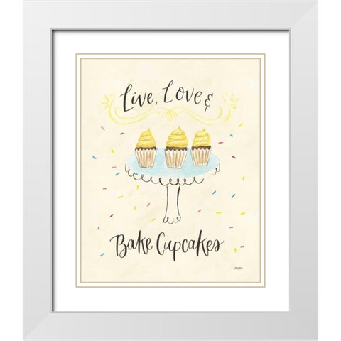 Sweet Life II Light White Modern Wood Framed Art Print with Double Matting by Jackson, Jenaya