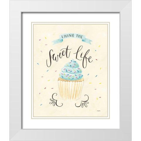 Sweet Life IV Light White Modern Wood Framed Art Print with Double Matting by Jackson, Jenaya