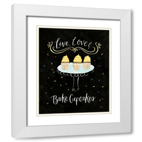 Sweet Life II Dark White Modern Wood Framed Art Print with Double Matting by Jackson, Jenaya