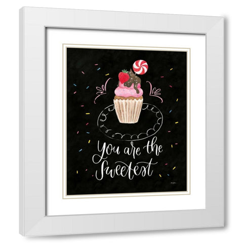 Sweet Life III Dark White Modern Wood Framed Art Print with Double Matting by Jackson, Jenaya