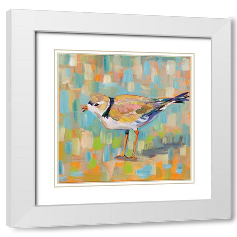 Coastal Plover IV White Modern Wood Framed Art Print with Double Matting by Vertentes, Jeanette