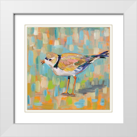 Coastal Plover IV White Modern Wood Framed Art Print with Double Matting by Vertentes, Jeanette