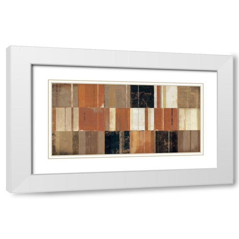 Warm Patches III White Modern Wood Framed Art Print with Double Matting by Mullan, Michael