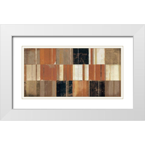 Warm Patches III White Modern Wood Framed Art Print with Double Matting by Mullan, Michael