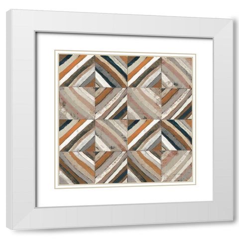 The Center II Abstract Warm White Modern Wood Framed Art Print with Double Matting by Warrick, Cheryl
