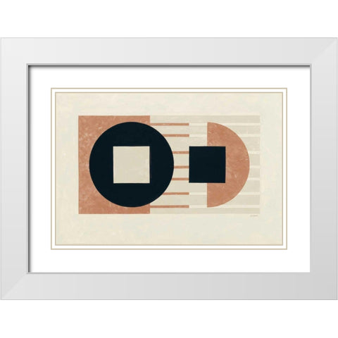 Laterally Speaking Warm White Modern Wood Framed Art Print with Double Matting by Schick, Mike