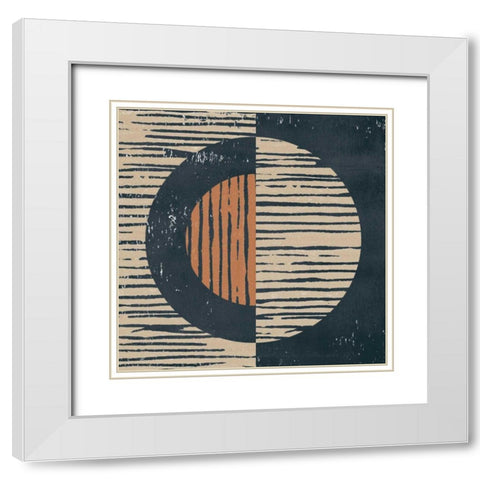 Primitive I White Modern Wood Framed Art Print with Double Matting by Hershey, Moira