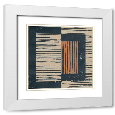 Primitive II White Modern Wood Framed Art Print with Double Matting by Hershey, Moira