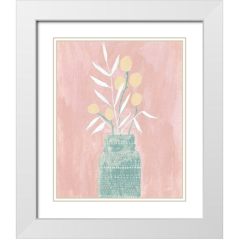 Seed and Bottle Pastel Crop White Modern Wood Framed Art Print with Double Matting by Mack, Lynn