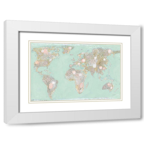 Artsy World Mint White Modern Wood Framed Art Print with Double Matting by Mack, Lynn